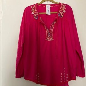 Johnny Was dragonfly blouse